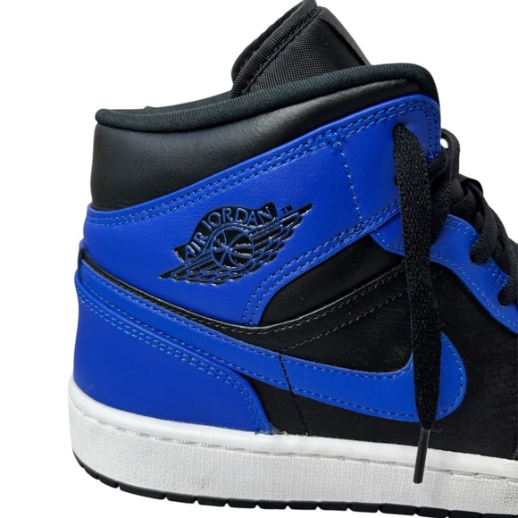 Nike Air Jordan 1 Mid Hyper Royal 2020 Blue Black Size 10 - Picture 4 of 7